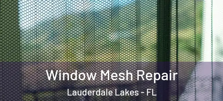  Window Mesh Repair Lauderdale Lakes - FL